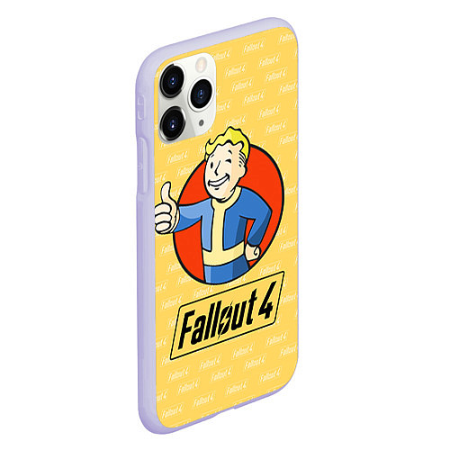 Чехол iPhone 11 Pro матовый Fallout 4: Pip-Boy / 3D-Светло-сиреневый – фото 2