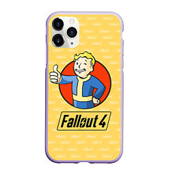 Чехол iPhone 11 Pro матовый Fallout 4: Pip-Boy, цвет: 3D-светло-сиреневый