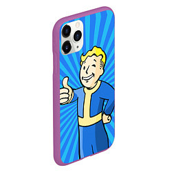 Чехол iPhone 11 Pro матовый Fallout Blue, цвет: 3D-фиолетовый — фото 2