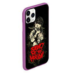 Чехол iPhone 11 Pro матовый Bring Me The Horizon, цвет: 3D-фиолетовый — фото 2