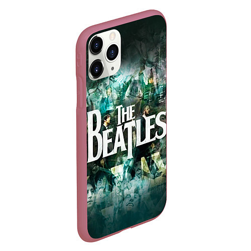 Чехол iPhone 11 Pro матовый The Beatles Stories / 3D-Малиновый – фото 2