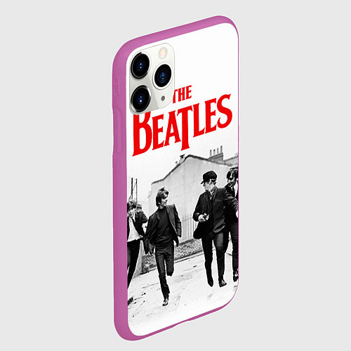 Чехол iPhone 11 Pro матовый The Beatles: Break / 3D-Фиолетовый – фото 2