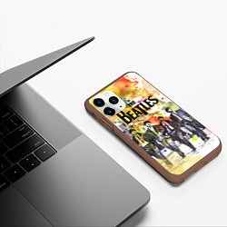 Чехол iPhone 11 Pro матовый The Beatles: Colour Spray, цвет: 3D-коричневый — фото 2