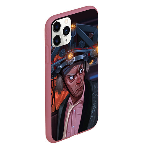 Чехол iPhone 11 Pro матовый Emmett Lathrop Brown / 3D-Малиновый – фото 2