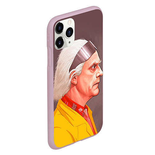 Чехол iPhone 11 Pro матовый Доктор Браун / 3D-Розовый – фото 2