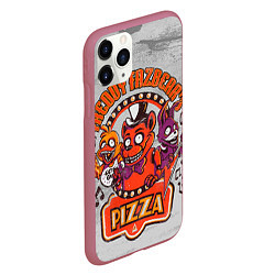 Чехол iPhone 11 Pro матовый Freddy Pizza, цвет: 3D-малиновый — фото 2