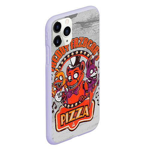 Чехол iPhone 11 Pro матовый Freddy Pizza / 3D-Светло-сиреневый – фото 2