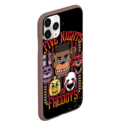 Чехол iPhone 11 Pro матовый Five Nights At Freddy's / 3D-Коричневый – фото 2