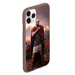 Чехол iPhone 11 Pro матовый Князь Святослав Игоревич, цвет: 3D-коричневый — фото 2