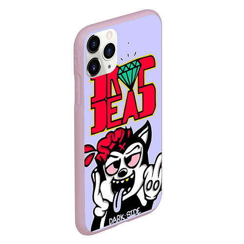Чехол iPhone 11 Pro матовый Drop Dead: Dark Side / 3D-Розовый – фото 2