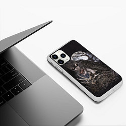 Чехол iPhone 11 Pro матовый Ночной охотник, цвет: 3D-белый — фото 2