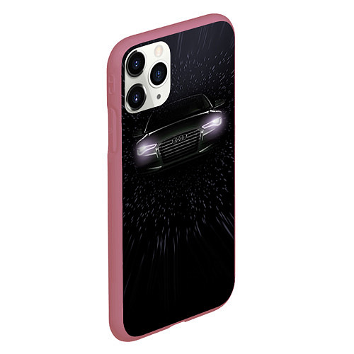 Чехол iPhone 11 Pro матовый Audi / 3D-Малиновый – фото 2