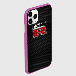 Чехол iPhone 11 Pro матовый Nissan GTR, цвет: 3D-фиолетовый — фото 2