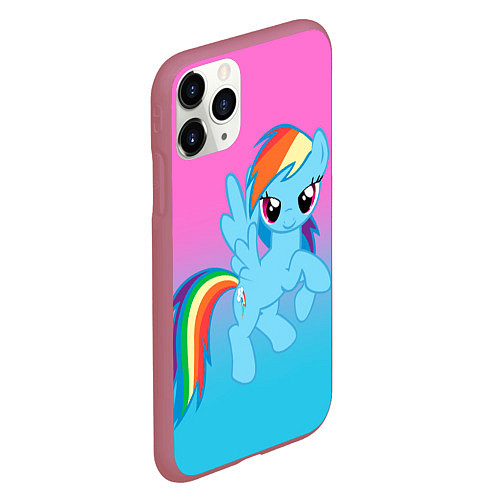 Чехол iPhone 11 Pro матовый My Little Pony / 3D-Малиновый – фото 2