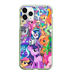 Чехол iPhone 11 Pro матовый My Little Pony, цвет: 3D-салатовый