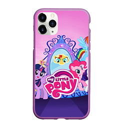Чехол iPhone 11 Pro матовый My Little Pony, цвет: 3D-фиолетовый