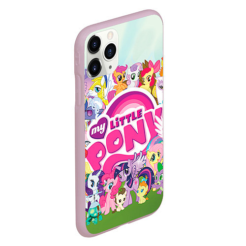 Чехол iPhone 11 Pro матовый My Little Pony / 3D-Розовый – фото 2