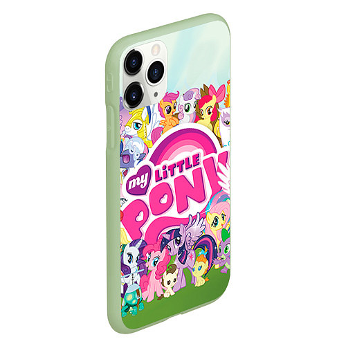 Чехол iPhone 11 Pro матовый My Little Pony / 3D-Салатовый – фото 2