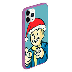 Чехол iPhone 11 Pro матовый Fallout New Year, цвет: 3D-фиолетовый — фото 2