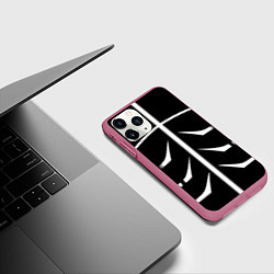 Чехол iPhone 11 Pro матовый Токийский гуль, цвет: 3D-малиновый — фото 2