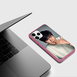 Чехол iPhone 11 Pro матовый Lee Min Ho, цвет: 3D-малиновый — фото 2