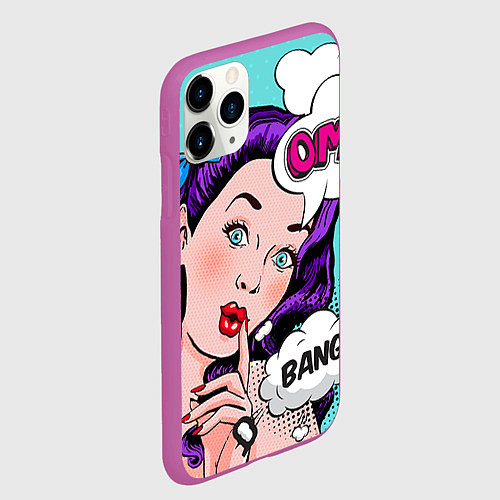 Чехол iPhone 11 Pro матовый PO ART / 3D-Фиолетовый – фото 2