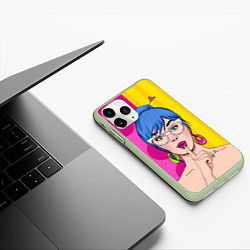 Чехол iPhone 11 Pro матовый POP ART, цвет: 3D-салатовый — фото 2