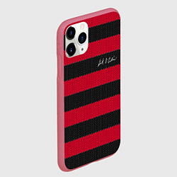 Чехол iPhone 11 Pro матовый Автограф Курта Кобейна, цвет: 3D-малиновый — фото 2