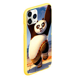 Чехол iPhone 11 Pro матовый Кунг фу панда, цвет: 3D-желтый — фото 2