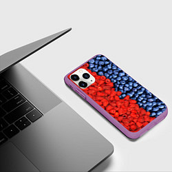 Чехол iPhone 11 Pro матовый Ягодка, цвет: 3D-фиолетовый — фото 2