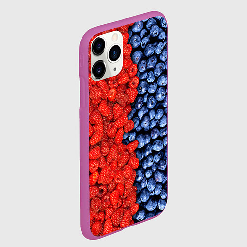 Чехол iPhone 11 Pro матовый Ягодка / 3D-Фиолетовый – фото 2