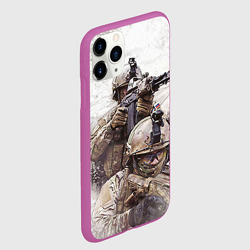 Чехол iPhone 11 Pro матовый ФСБ Альфа / 3D-Фиолетовый – фото 2