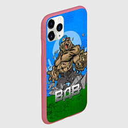 Чехол iPhone 11 Pro матовый ВДВ, цвет: 3D-малиновый — фото 2