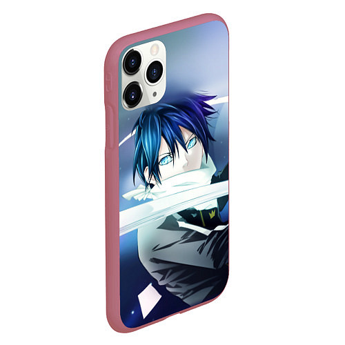 Чехол iPhone 11 Pro матовый Бездомный бог / 3D-Малиновый – фото 2