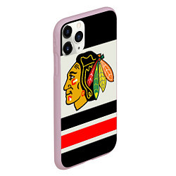 Чехол iPhone 11 Pro матовый Chicago Blackhawks, цвет: 3D-розовый — фото 2