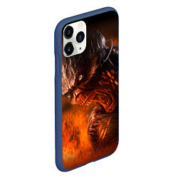 Чехол iPhone 11 Pro матовый DOOM imp, цвет: 3D-тёмно-синий — фото 2