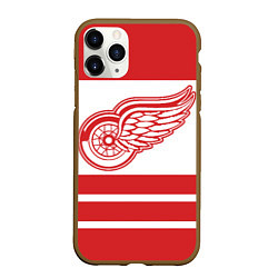 Чехол iPhone 11 Pro матовый Detroit Red Wings