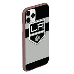 Чехол iPhone 11 Pro матовый Los Angeles Kings, цвет: 3D-коричневый — фото 2