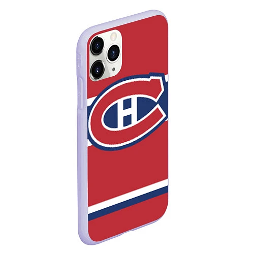 Чехол iPhone 11 Pro матовый Montreal Canadiens / 3D-Светло-сиреневый – фото 2