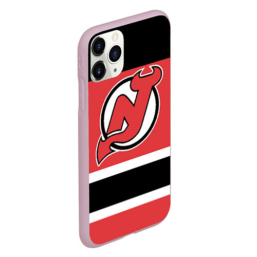 Чехол iPhone 11 Pro матовый New Jersey Devils / 3D-Розовый – фото 2