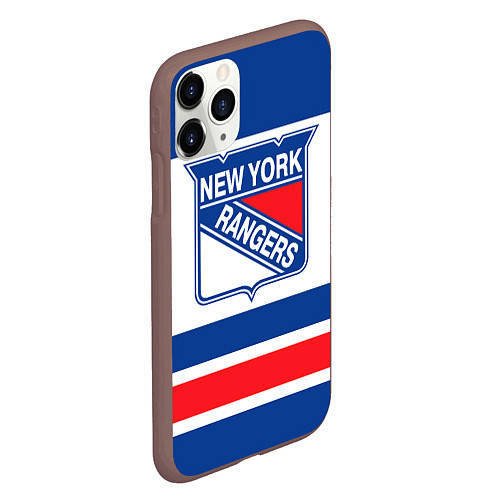 Чехол iPhone 11 Pro матовый New York Rangers / 3D-Коричневый – фото 2