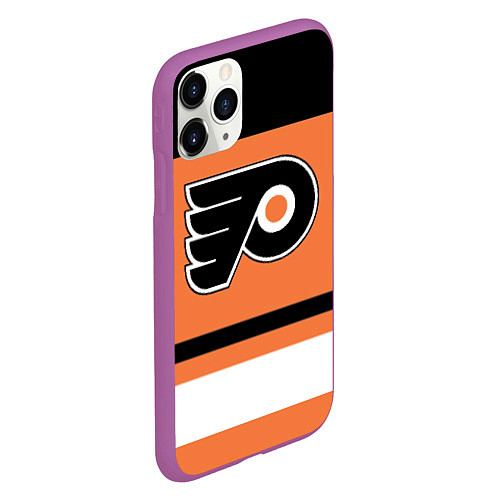 Чехол iPhone 11 Pro матовый Philadelphia Flyers / 3D-Фиолетовый – фото 2