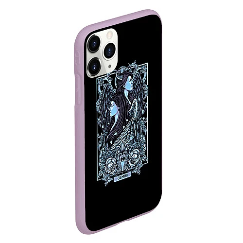 Чехол iPhone 11 Pro матовый Близнецы / 3D-Сиреневый – фото 2