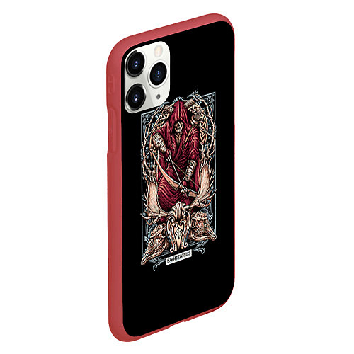 Чехол iPhone 11 Pro матовый Стрелец / 3D-Красный – фото 2