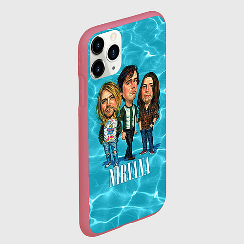 Чехол iPhone 11 Pro матовый Nirvana: Water / 3D-Малиновый – фото 2