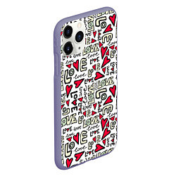 Чехол iPhone 11 Pro матовый Love Words, цвет: 3D-серый — фото 2