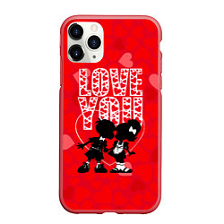 Чехол iPhone 11 Pro матовый Love you, цвет: 3D-красный