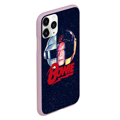 Чехол iPhone 11 Pro матовый Bowie Space / 3D-Розовый – фото 2