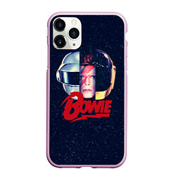 Чехол iPhone 11 Pro матовый Bowie Space, цвет: 3D-розовый