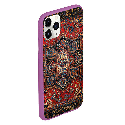 Чехол iPhone 11 Pro матовый Модный ковер / 3D-Фиолетовый – фото 2